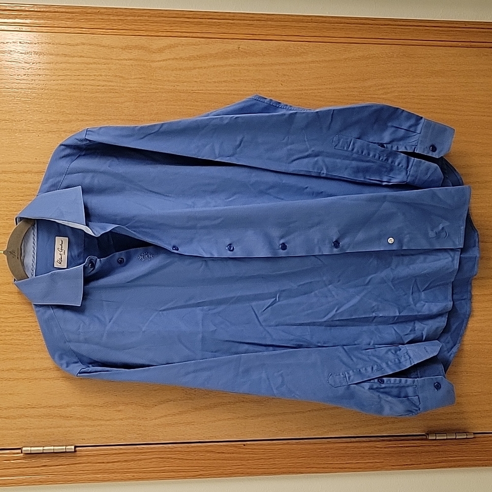 Robert Graham Blue Cotton Long Sleeve Shirt Sz. 42
